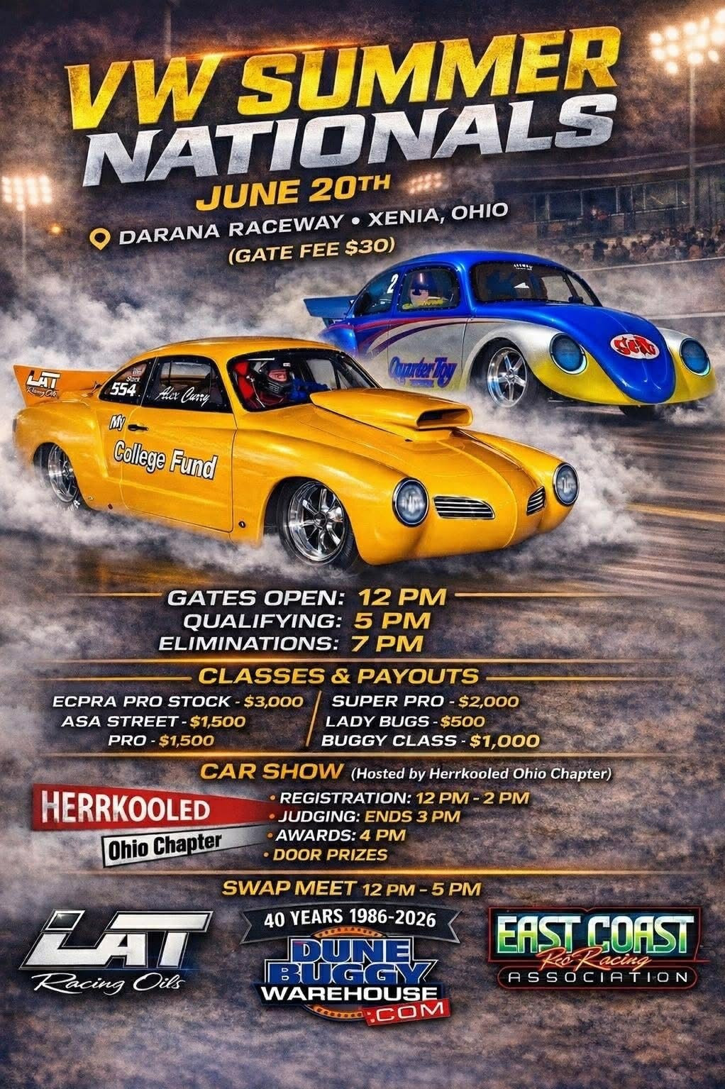 VW Summer Nationals 2026 - June 20 at Darana Raceway (Formerly Kil