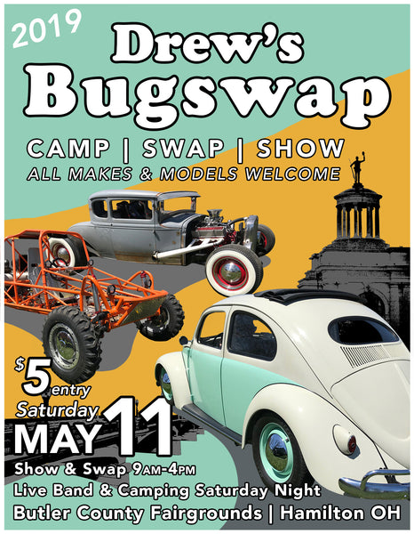 Drew's Bugswap 2019 - Saturday May 11 - Car Show | Swap Meet | Campout