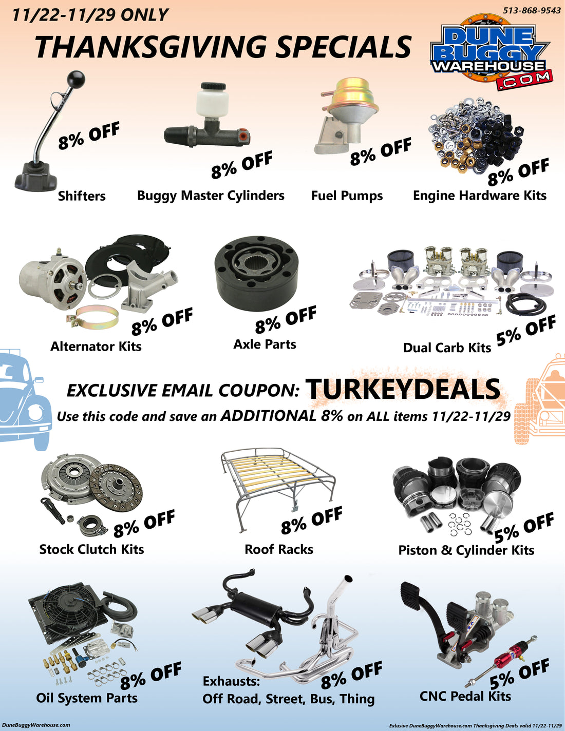 13 Sweet Dune Buggy and VW Parts Deals for Black Friday and Cyber Monday