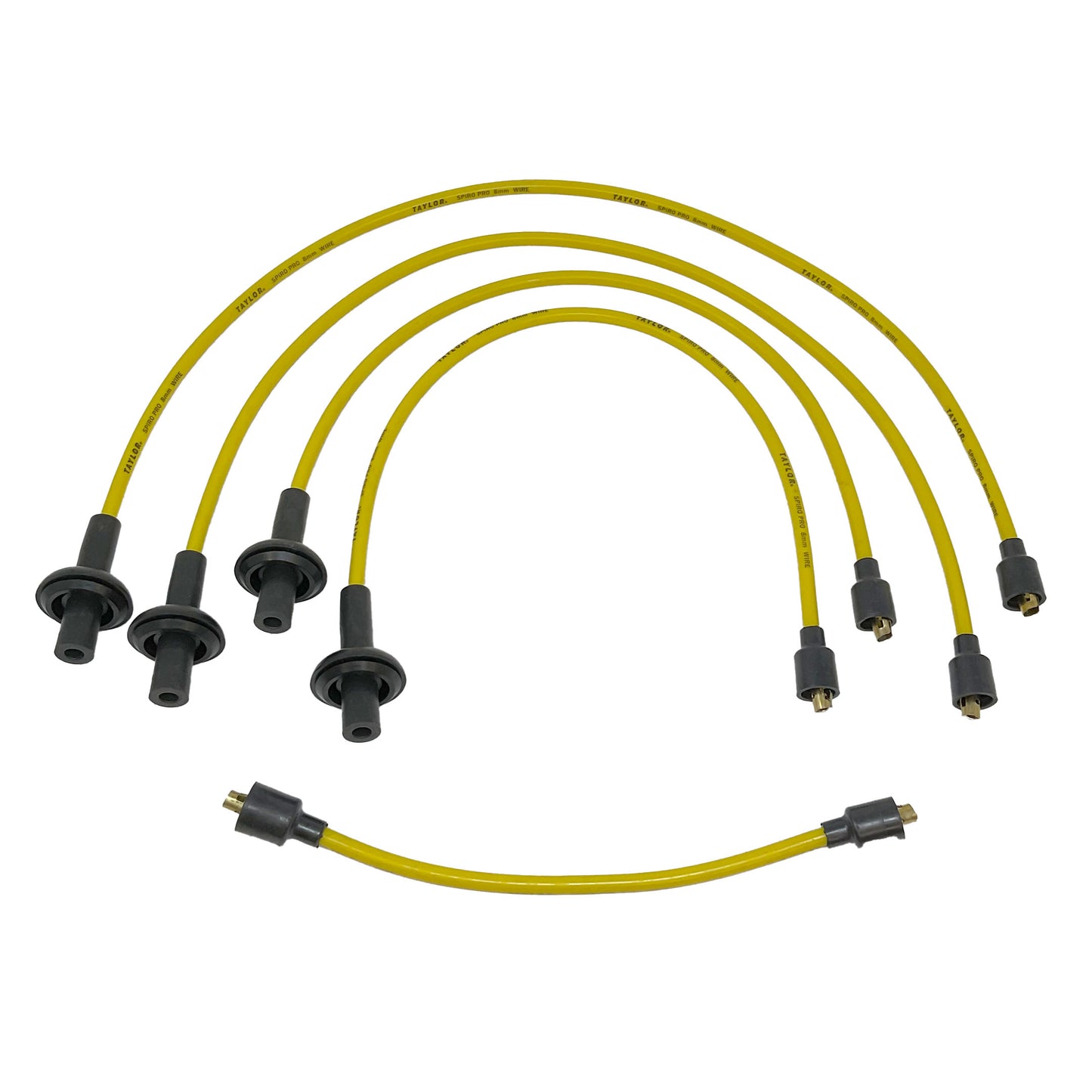 Taylor Cable 74491 Yellow 8mm Spiro-Pro Spark Plug Wires for Type 1 Beetle