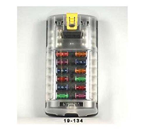 BLUE SEA ATC FUSE BLOCK -- 12 CIRCUIT WITH BUSSED GROUND CIRCUIT