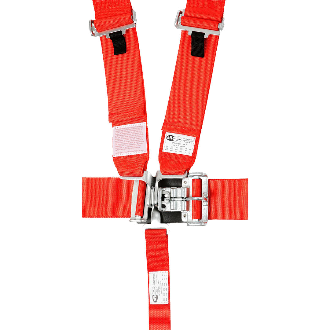 RaceQuip Latch and Link 5 Point SFI Safety Harness Red 711011RQP