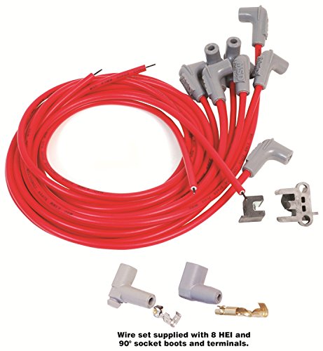 MSD 8 Cyl 90-Degree Plug Spark Plug Wire Set for Socket/HEI Cap - 31239