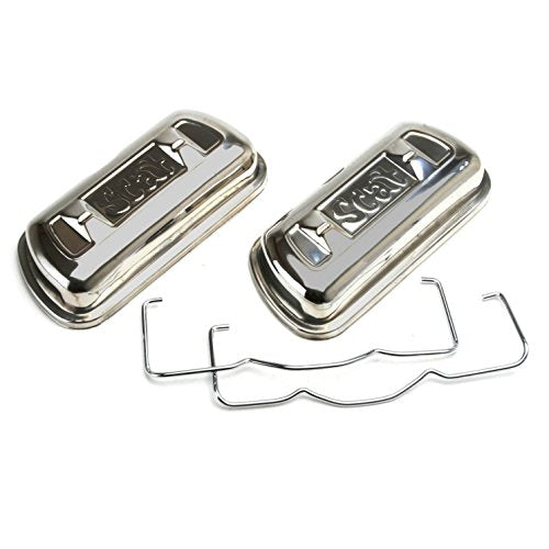 Scat Logo Chrome Clip On Valve Covers for VW Type 1 - 80240T