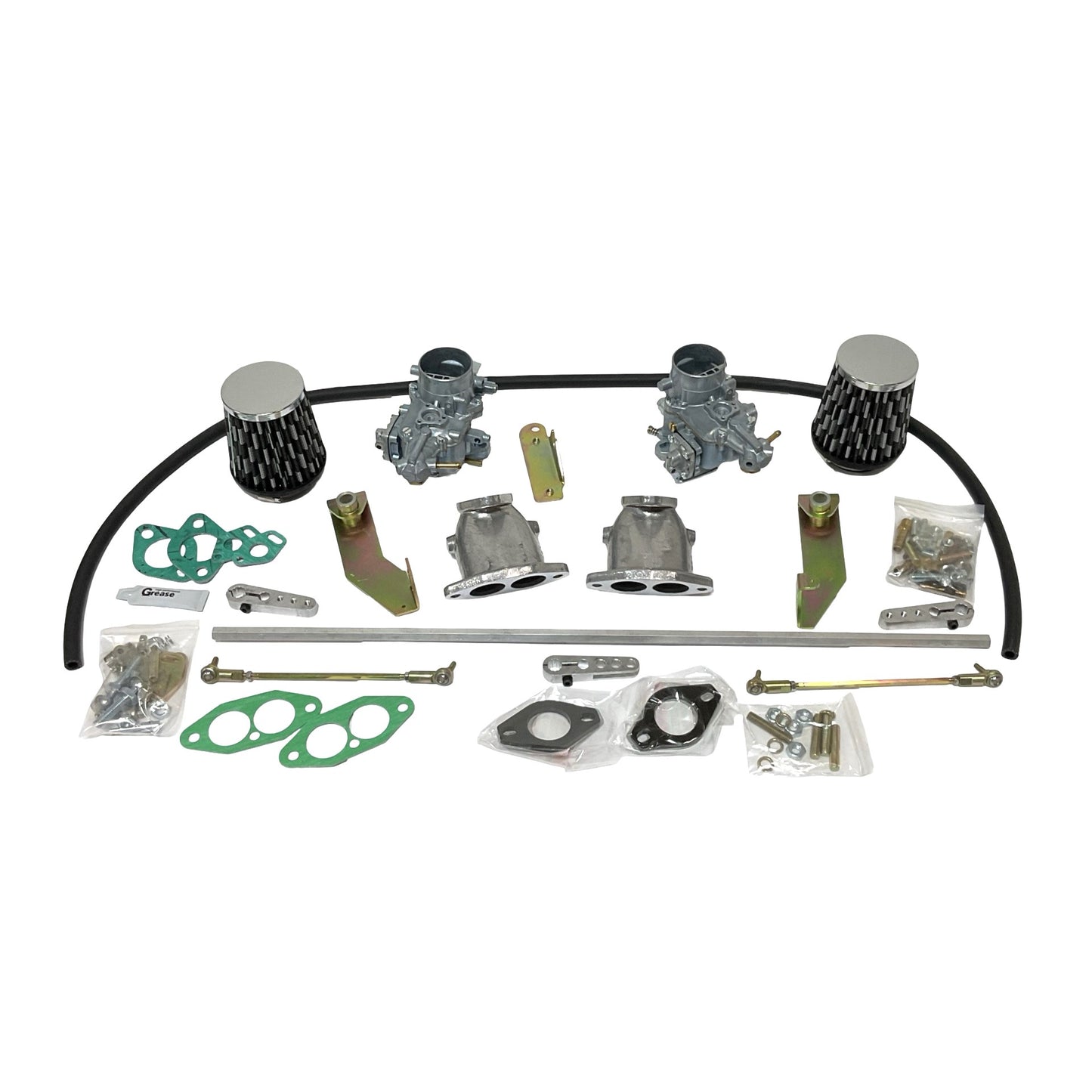 DBC 34 ICT Style Dual Carburetor Kit for Dual Port Beetle Ghia Thing 129-7411