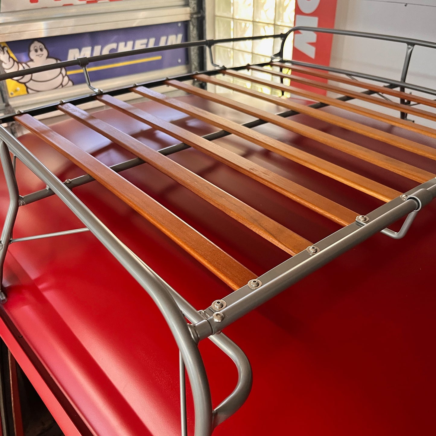 Roof Rack Silver with Wood Slats for 49-79 Beetle 15-2012-0 031T1R1