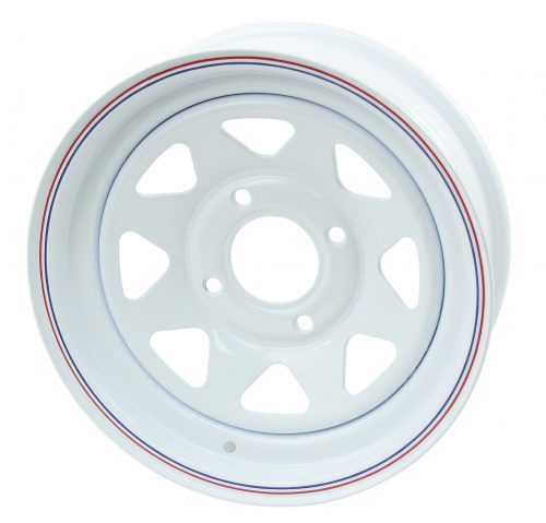 WHITE SPOKE WAGON WHEEL 4 LUG, 15x5" 10-1002-0