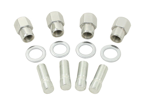 Empi Chrome Mag Wheel Stud and Nut Kit - 14mm to 1/2in-20 - 4 Pack - 9511