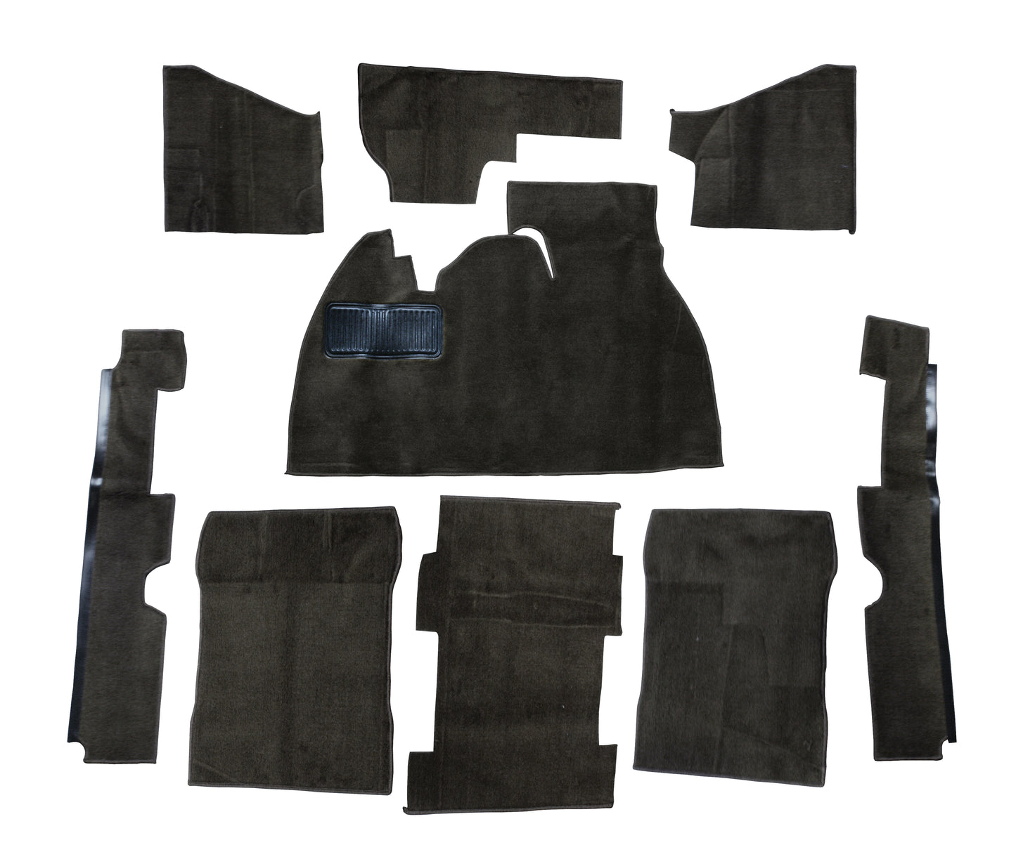 Empi Black 9pc Carpet Kit w/Footrest for 1973-77 Super Beetle Sedan 00-3919-0
