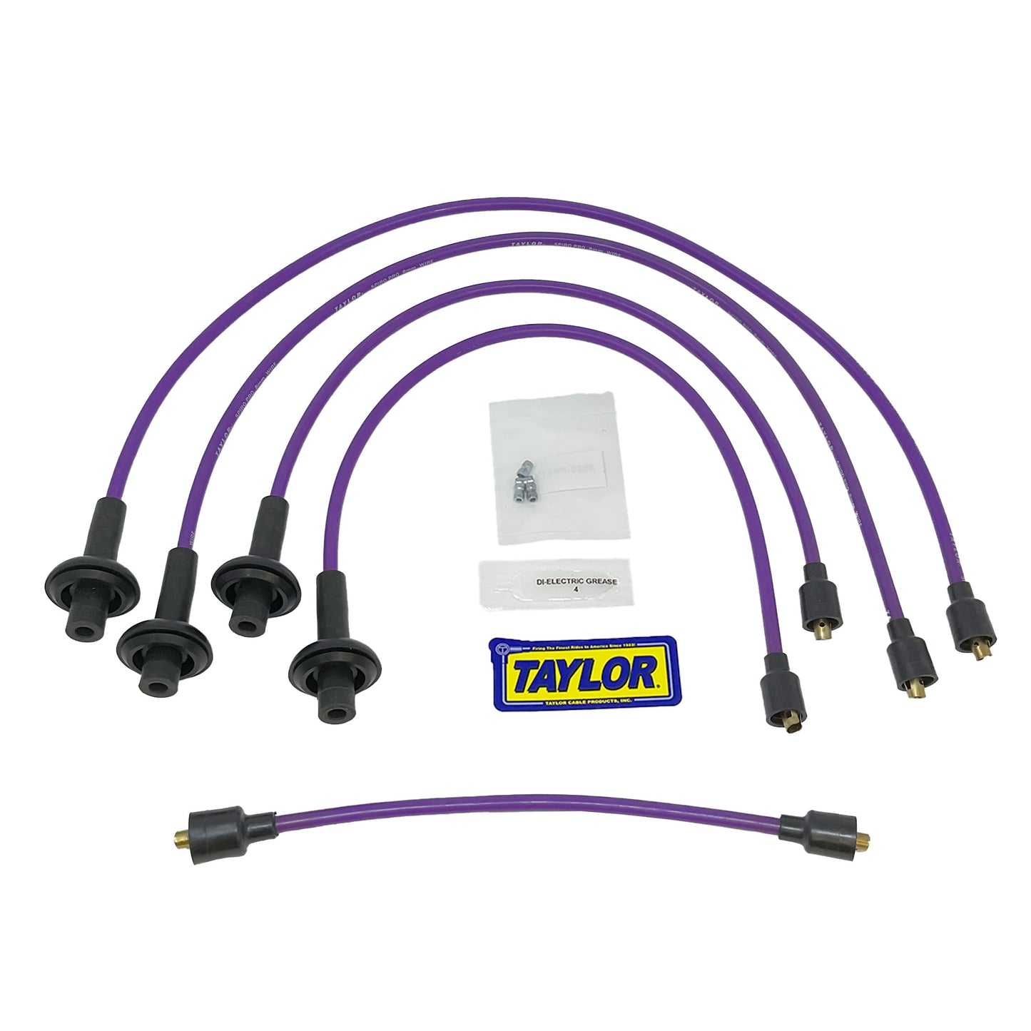 Taylor Cable 74191 Purple 8mm Spiro-Pro Spark Plug Wires for Type 1 Beetle