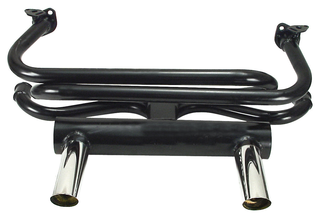 Empi 1-3/8 Inch 2 Tip Exhaust with Chrome Tips for VW Type 1 - 0034170