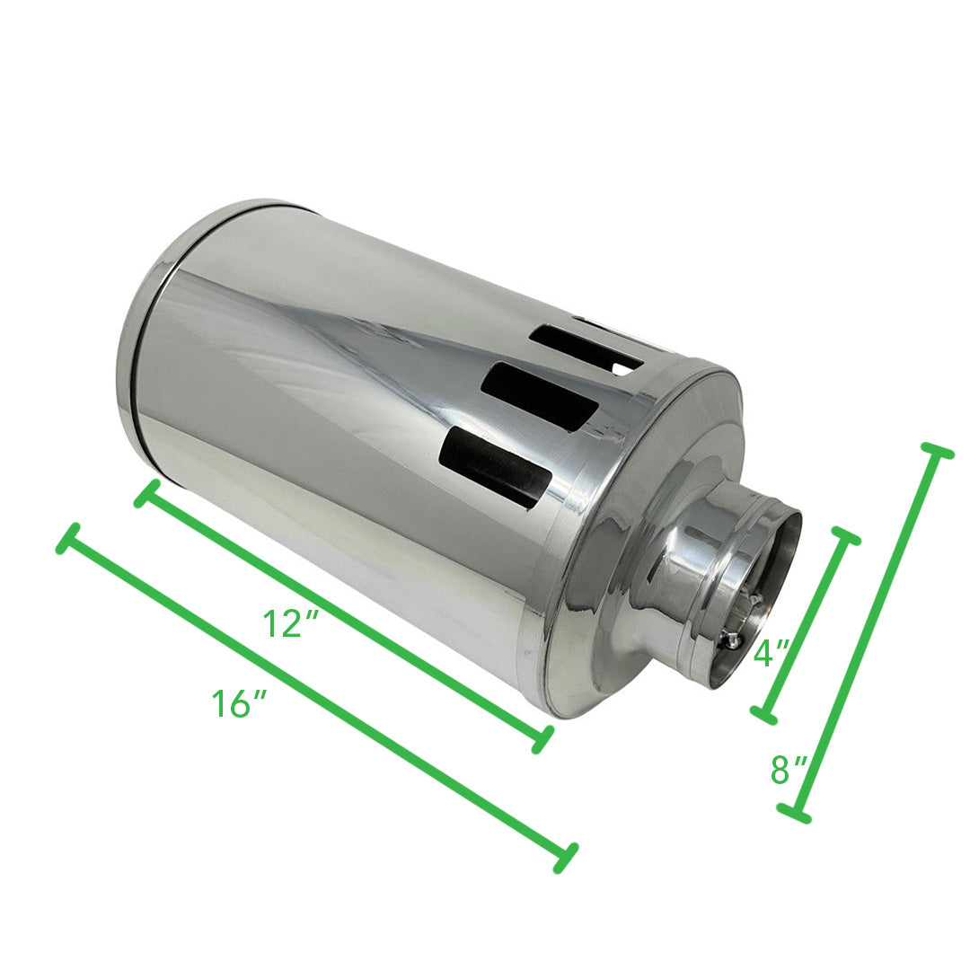 Off Road Aluminum Slotted Air Filter Housing 16 x 8in for 12in Filter - 1725210