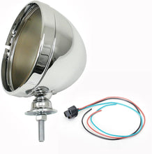 Load image into Gallery viewer, Empi 7 Inch Chrome Headlight With H-4 Halogen Bulb 60/55 Hi/Low Beam W/Pigtail
