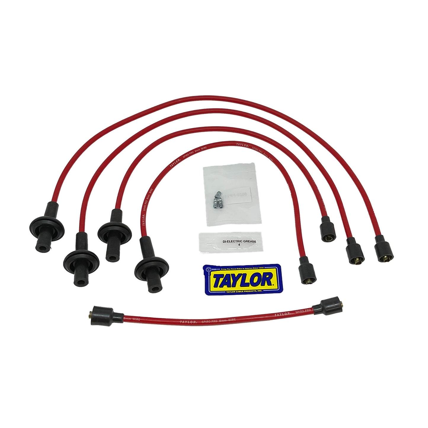 Taylor Cable 74291 Red 8mm Spiro-Pro Spark Plug Wires for Type 1 Beetle