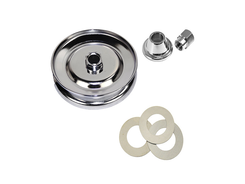 Chrome Pulley Nut and Shim kit for Aircooled Beetle Ghia Thing 8291