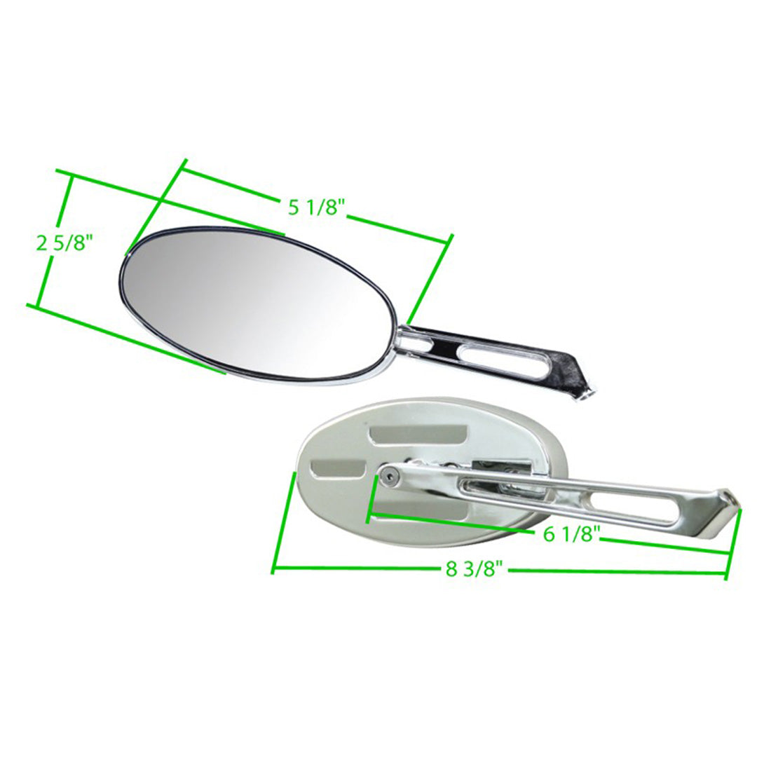 Billet Oval Mirror for Sand Rail or Buggy - Right or Left - AC857825