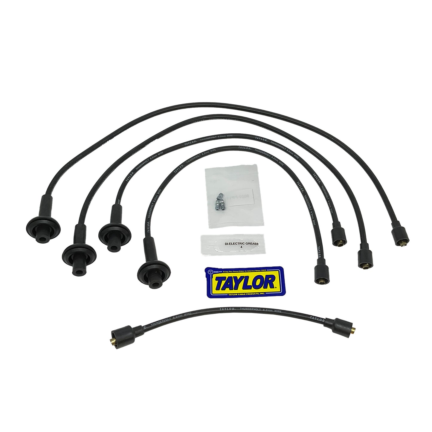 Taylor Cable 84091 Black 8.2mm Thundervolt Spark Plug Wires for Type 1 Beetle