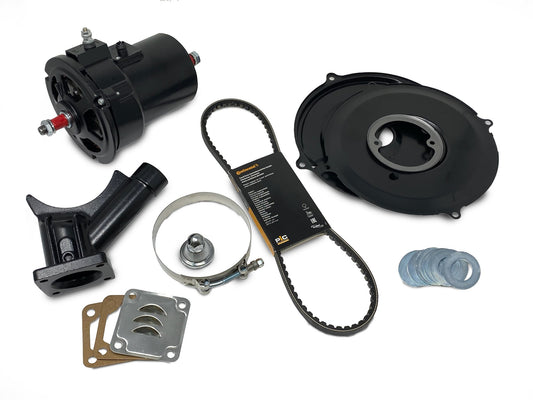 Black Alternator Kit 12v 75 Amp Deluxe for 1960-79 Beetle Ghia - 8267