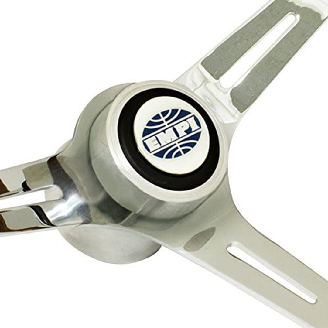 Empi 15 Inch 23mm Wood Grip Steering Wheel Kit for 60-74 Beetle 49-67 Bus - 79-4022-0
