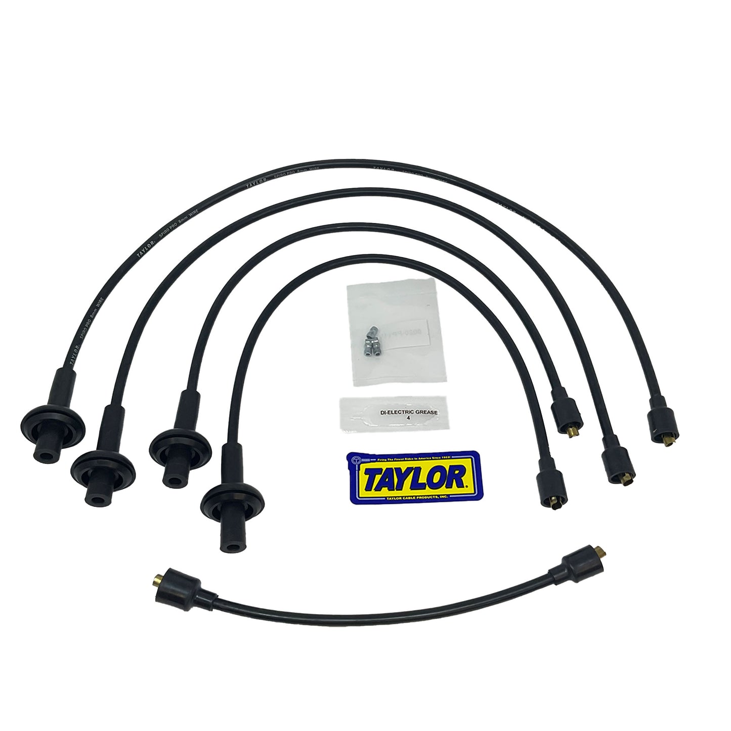 Taylor Cable 74091 Black 8mm Spiro-Pro Spark Plug Wires for Type 1 Beetle