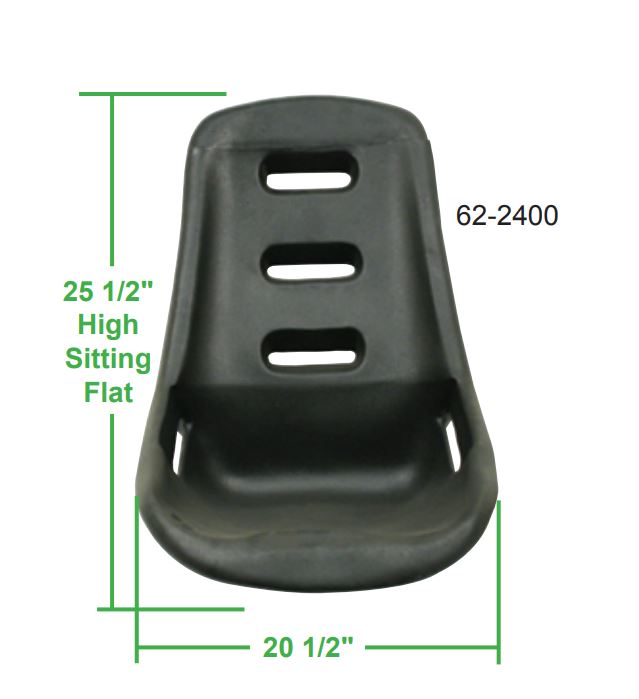 Empi Low Back Poly Bucket Seat 25.5in Tall 20.5in Wide - Each 62-2400-0