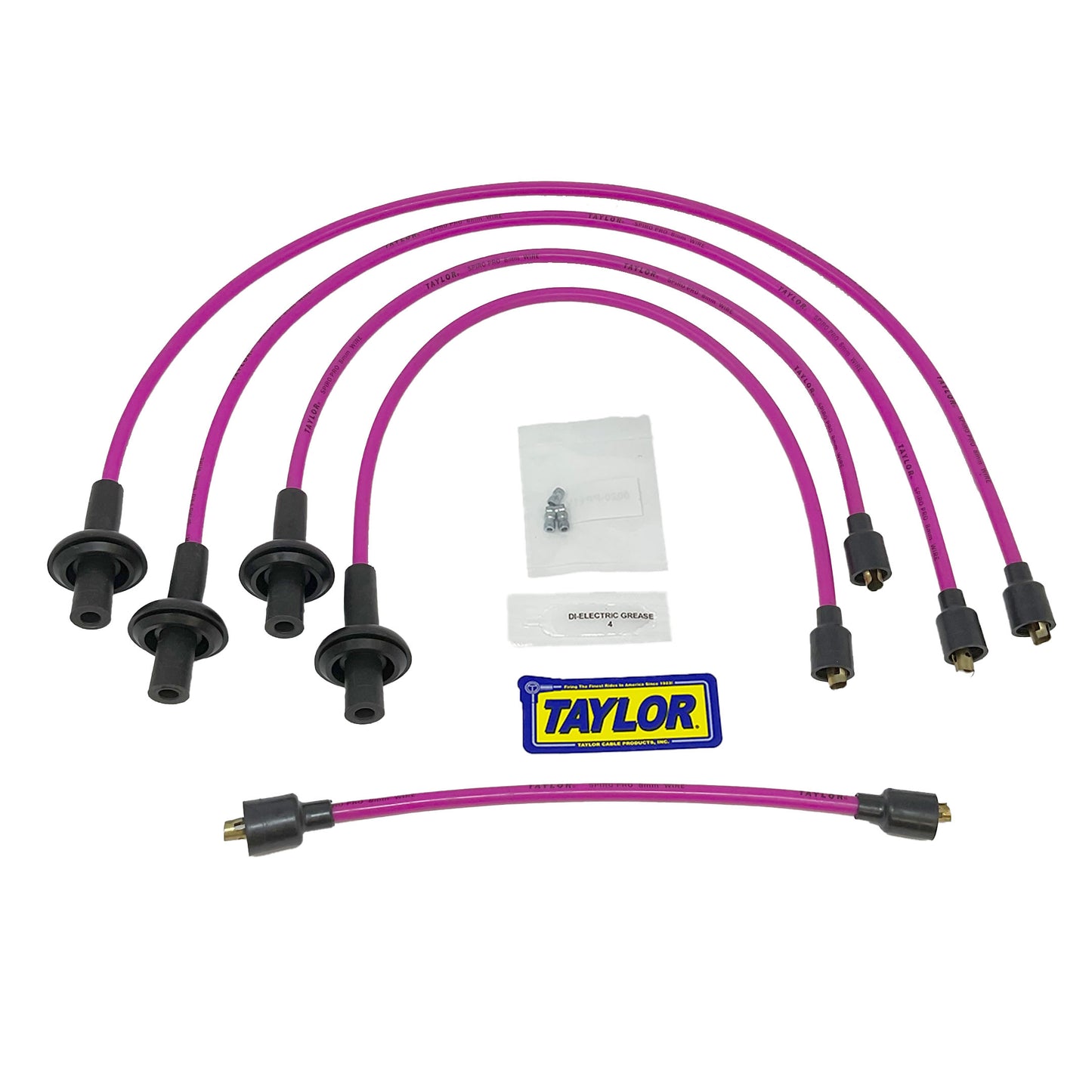Taylor Cable 74791 Pink 8mm Spiro-Pro Spark Plug Wires for Type 1 Beetle