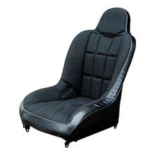 Load image into Gallery viewer, Race Trim Hi-Back Black Fabric and Vinyl Suspension Seat - Each - 62-2751
