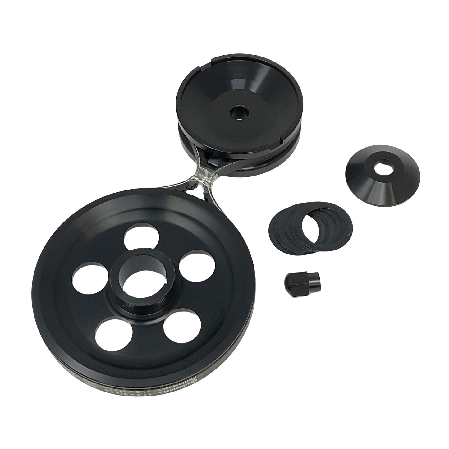 Kuhltek Red Dot Billet Black Pulley Kit for 1950-79 Beetle - AC903013