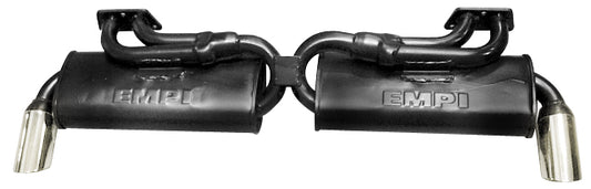Empi 1-3/8 Inch Black 2 Tip GT Exhaust for 1972-1974 Bus or Type 4 - 3483