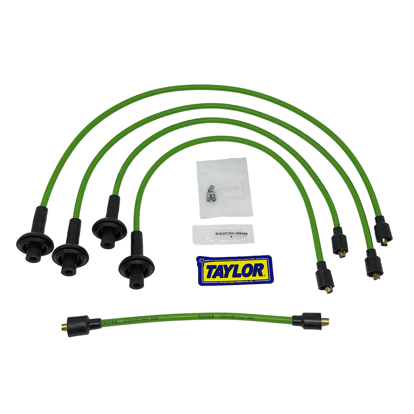 Taylor Cable 74591 Lime 8mm Spiro-Pro Spark Plug Wires for Type 1 Beetle