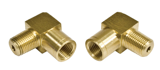 Empi 90-Degree 1/8 NPT Male to 10mm-1.0 Bubble Flare Female - Pair - 18-1107