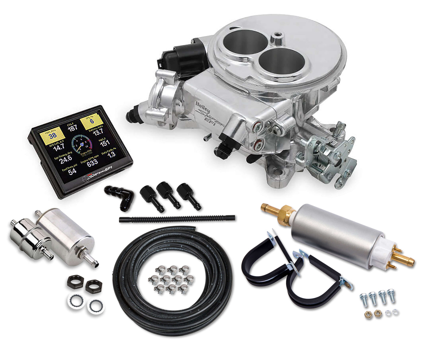 Holley Sniper EFI 2300 Self-Tuning Master Kit - Shiny Finish - 550-849K