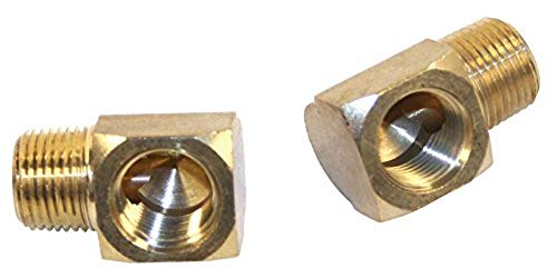 Empi 90 Degree 3/8 Inch NPT to 3/8 Inch NPT Fittings - Pair - 9227
