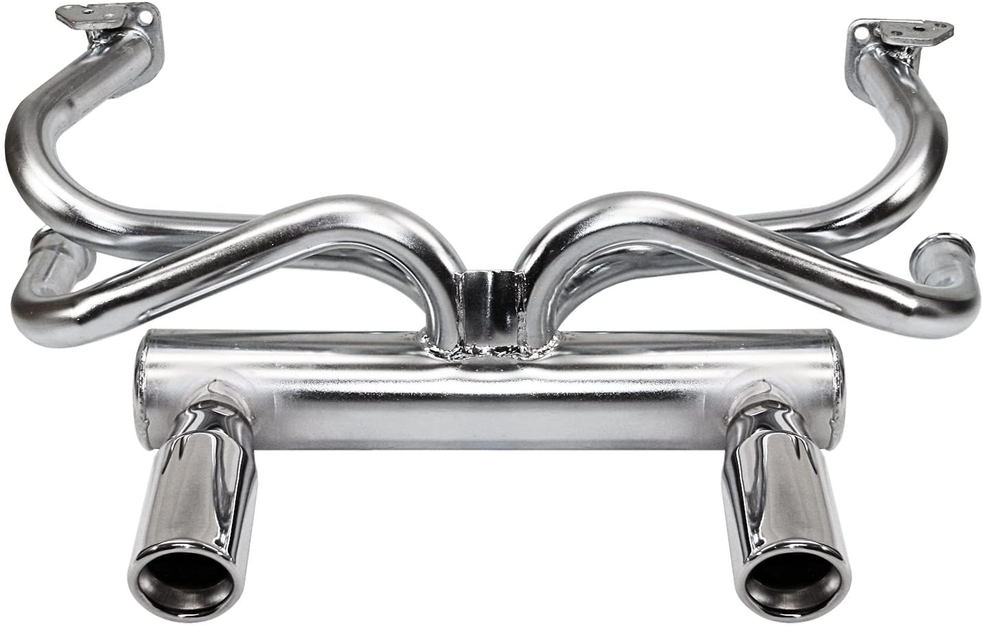 Chrome 2-Tip Exhaust Muffler for VW Type 1 Beetle - AC251420