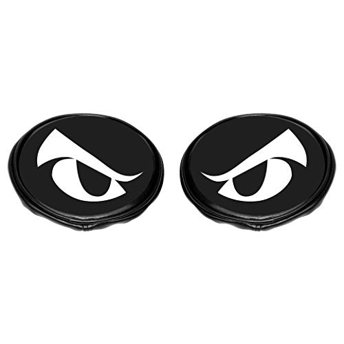 Empi 5 Inch Black Vinyl Light Covers with Eyes for Off Road Lights - Pair - 16-9146