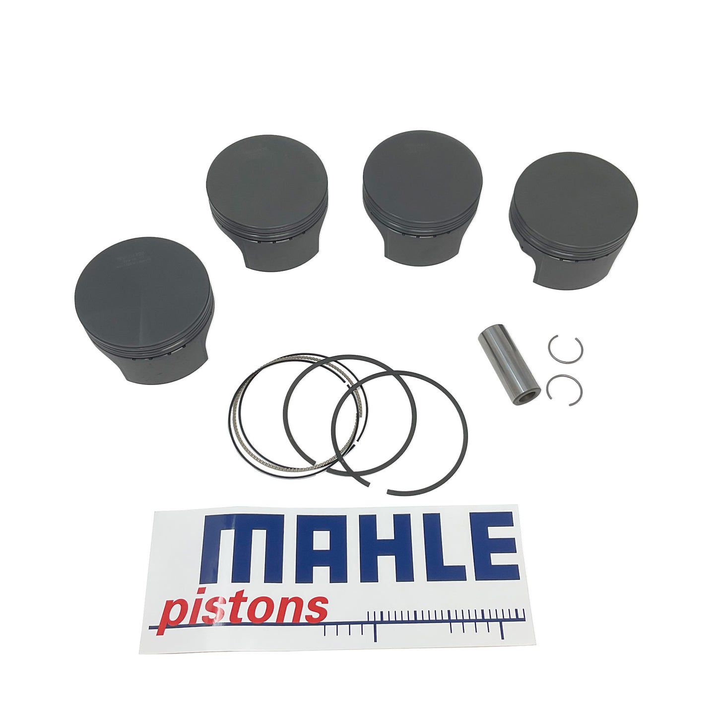 Mahle Forged Pistons 92mm Stroker Flat Top w/Rings 4-Pack 9200-HD-USA