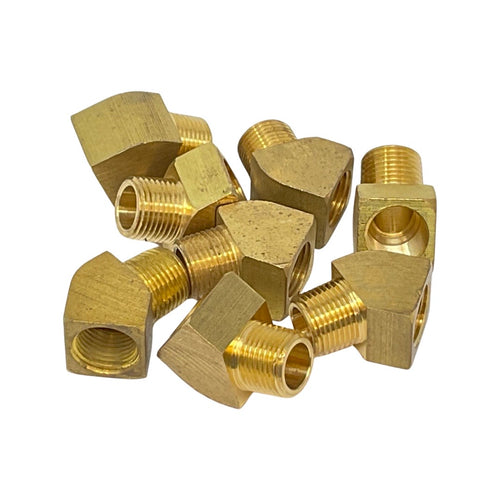Empi 45 Degree 3/8 Inch NPT to 3/8 Inch NPT Fittings - Pack Of 8 - 0092371