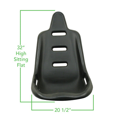 Empi High Back Poly Bucket Seat 32.5in Tall 20.5in Wide - Each 62-2300-0