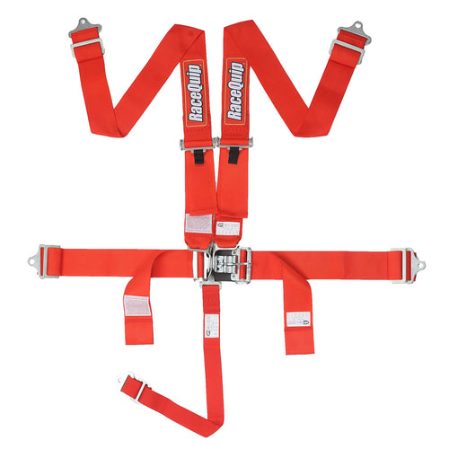 RaceQuip Latch and Link 5 Point SFI Safety Harness Red 711011RQP