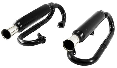 Empi 1-1/2 Inch Black Dual Buggy Exhaust Fits Single Carbs - 0033760