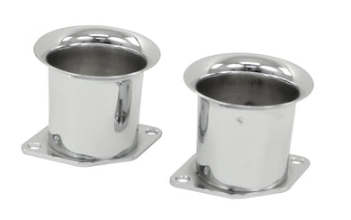 Chrome Velocity Stack 2-1/4 Inch Tall For IDF HPMX DLRA - Pair - 43-6050
