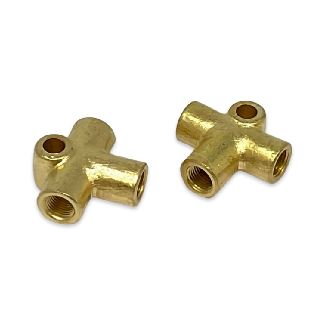2 Pack REAR BRAKE LINE CONNECTOR T-FITTING VW T1 BUG SUPER BEETLE T2 BUS T3 KG
