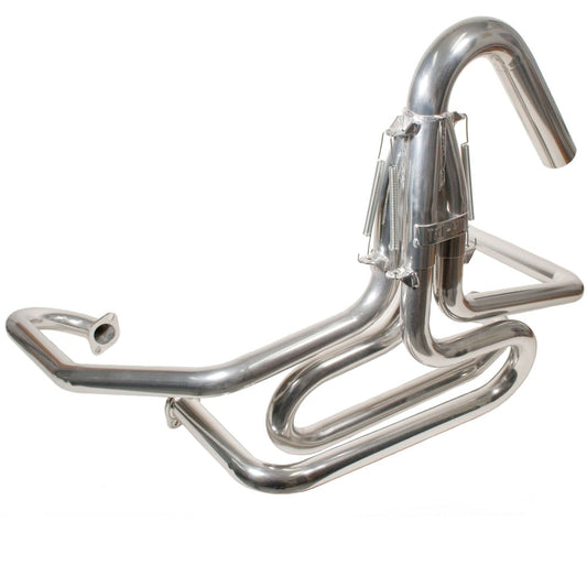 Tri-Mil 1-5/8 Inch Ceramic Bobcat Exhaust w/U-Bend for VW Type 1 - 3103-WUB-PC