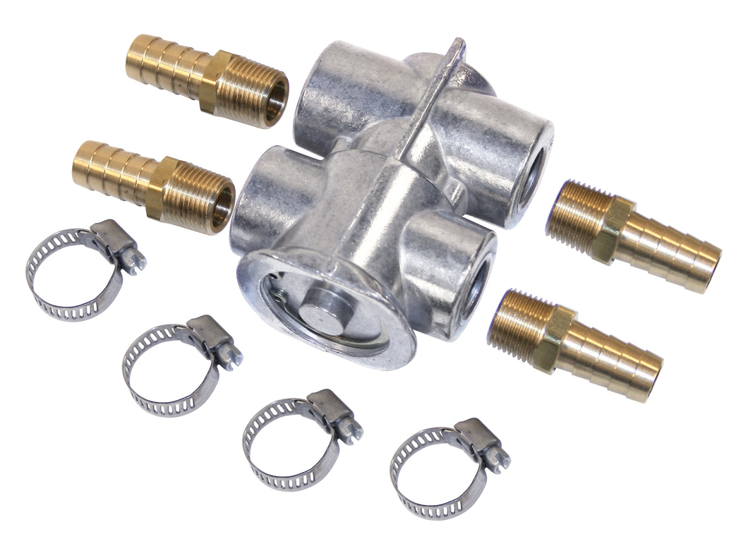 Empi 175-Degree Oil Thermostat with 3/8 NPT to 1/2 Inch Barbed Fittings 33-5010