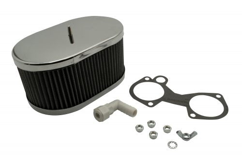 Empi 3-1/2in Tall Oval Air Cleaner for 38-45 DCOE and Dellorto - 0087370