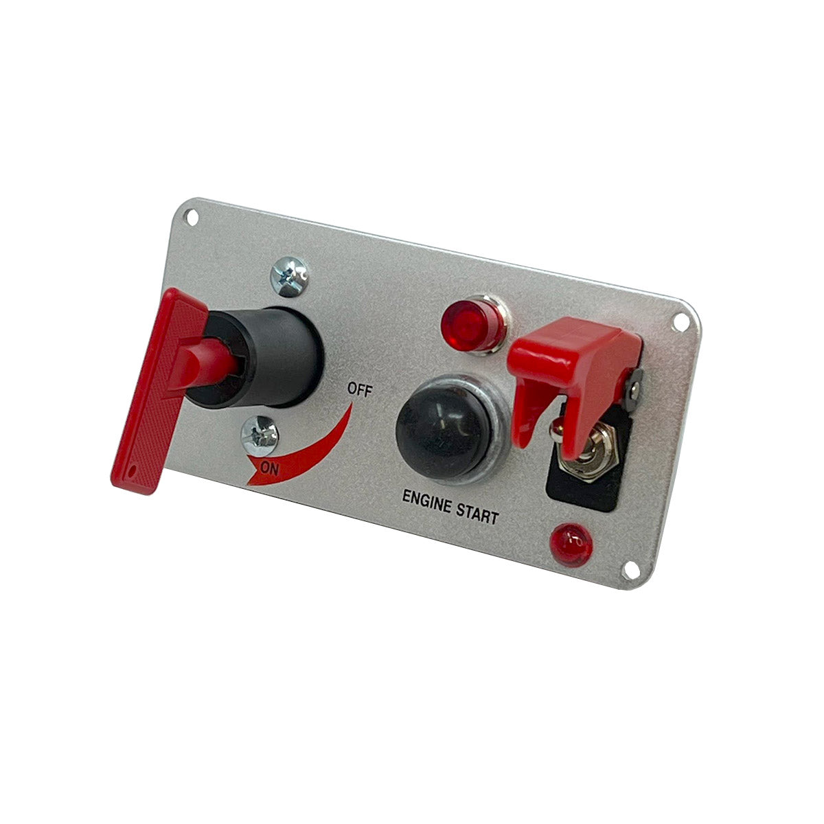 Ignition Switch Panel with Light Battery Disconnect Push Button Start Toggle - 291913