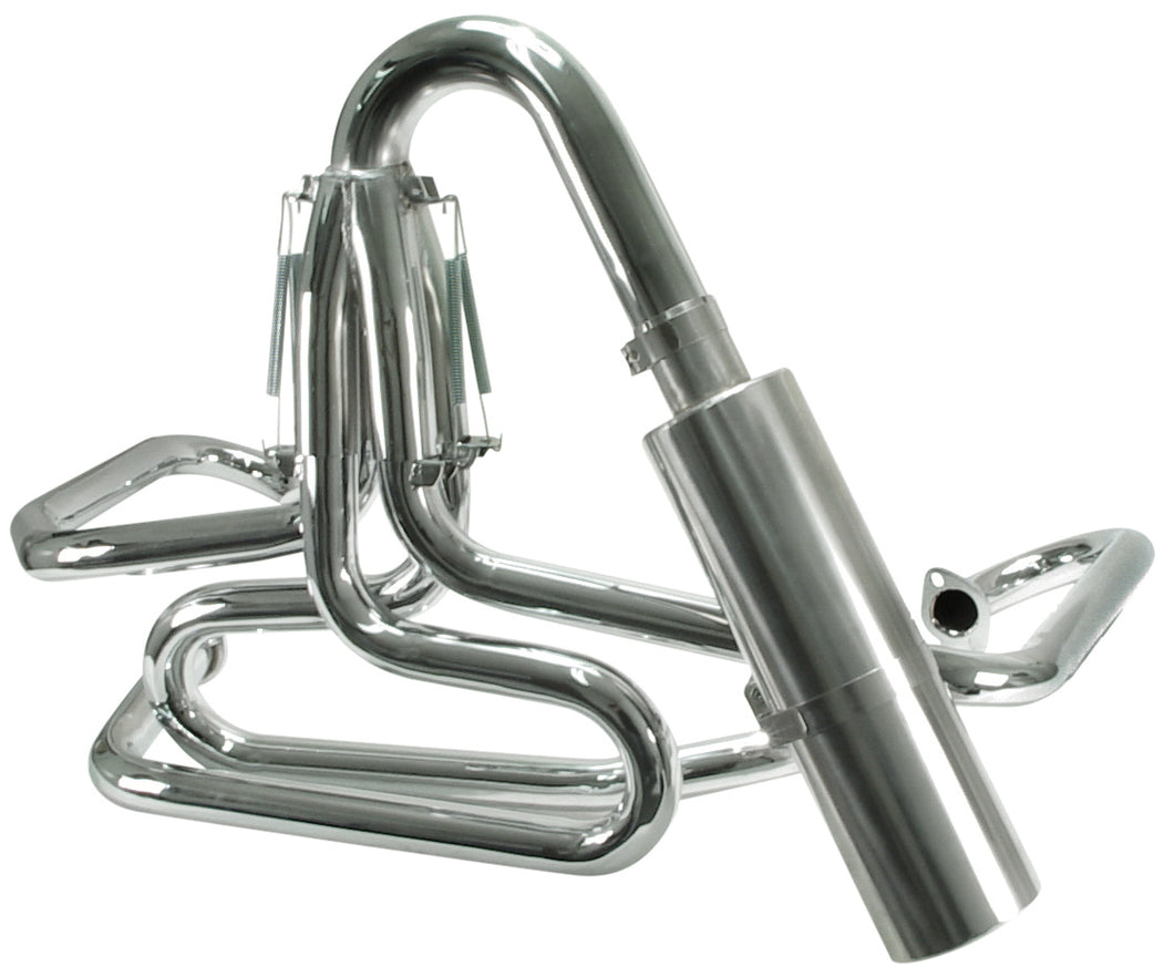 Empi 1-5/8 Inch Chrome Competition Exhaust w/Stainless Muffler - 3753