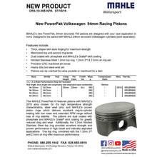 Load image into Gallery viewer, Mahle Motorsports Powerpak Forged 94mm Stroker Pistons and Cylinder Kit DBW-1754
