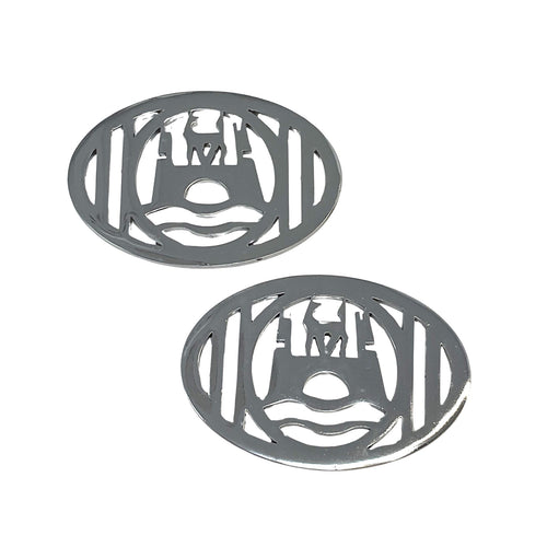 Billet Aluminum Wolfsburg Logo Horn Grill Pair for 1954-67 Beetle DC853641-W