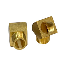 Load image into Gallery viewer, Empi 45 Degree 3/8 Inch NPT to 3/8 Inch NPT Fittings - Pair - 0092371
